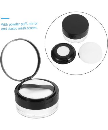 WOONEKY 6 Pcs Elastic Mesh Loose Powder Box Powder Case with Mirror DIY Powder Case Empty Portable Abs Black - Buy Online on GoSupps.com