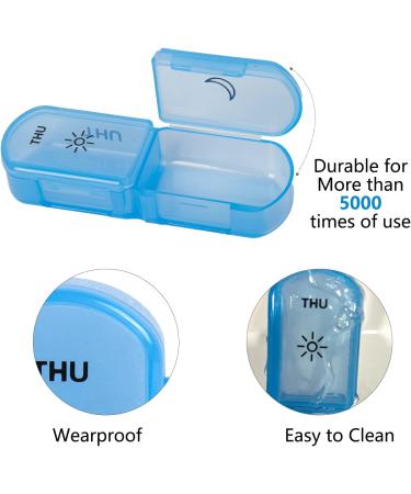 Extra Large Weekly Pill Bag - AM PM Pill Box for Vitamins Medication & Supplements | 7-Day Storage Case (Purple - Buy Online on GoSupps.com