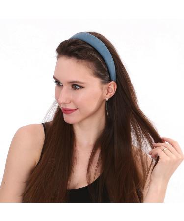 3-Piece Leather Hard Headband Set | PU Padded Retro Hair Bands for Women & Girls - Fashionable & Comfortable (Black White Gray Green) - Buy Online on GoSupps.com