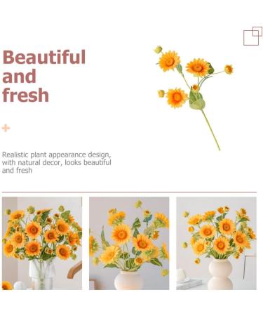 HOMSFOU Simulated Sunflower Faux Sunflower Arrangement Artificial Sunflower Flowers Sunflower Bouquet Picks Home Decor Sunflower Bouquet Decors Fake Bouquet Single Flower Silk Flower - Buy Online on GoSupps.com
