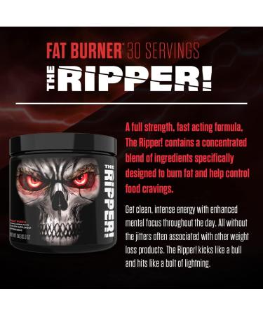 JNX SPORTS  The Ripper! Shredding Thermogenic Fat Burner for Men & Women   Advanced Fast Acting Stim Thermogenesis  Appetite Suppressant  Extreme Energy & Focus Supplement   Fruit Punch  30 Servings - Buy Online on GoSupps.com