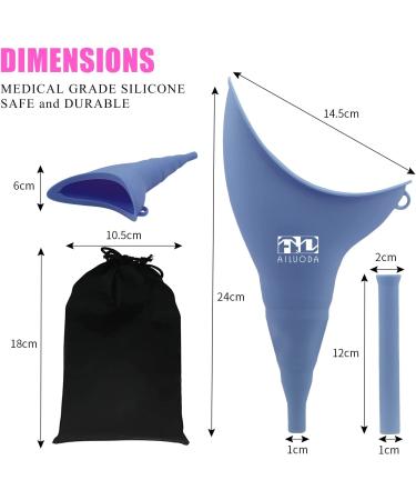 Female Portable Urinal for Women Women to Pee Standing Up Reusable Female Urinal Silicone Portable Womens Urinal for Camping Outdoor Travel Post Surgery Aid Pack of 2 Dark Blue+violet - Buy Online on GoSupps.com