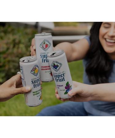 Sparkling ICE Superfruit Variety Pack - 12 Fl Oz Cans, Zero Sugar - Strawberry Dragonfruit Blueberry Acai Pear Lemonade | Pack Of 12 - Buy Online on GoSupps.com