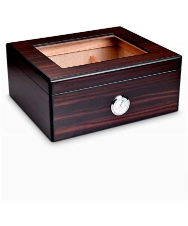 Humidor Box Cedar Wood Humidor Box with Humidifier Humidifier Can Hold About 50 Cigars Decorative Box
