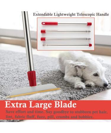 Adjustable Pet Hair Remover Rake with Long Handle - Reusable Fur Brush for Carpets, Couch, Car, and Furniture - Buy Online on GoSupps.com