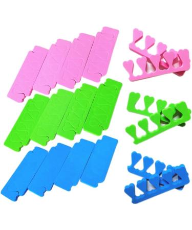 SAMHENG 24 Pcs Foam Toe Separators for Pedicure - 3 Colors, Soft Toe Stretcher Spacers, Finger Dividers for Nail Salon - Sponge Toe Cushion for Nail Art & Toenails - Buy Online on GoSupps.com