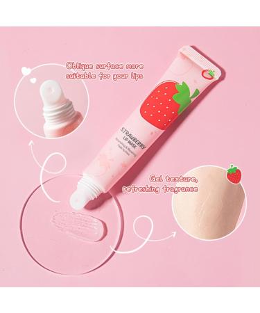 Lip Sleeping Mask Strawberry Lip Balm Overnight Lip Masks Skincare Lip Oils Moisturizing Lip Balm Stick Lip Plumper Lip Moisturiser for Dry Chapped Peeling Cracked Lips Fades Lip Lines - Buy Online on GoSupps.com
