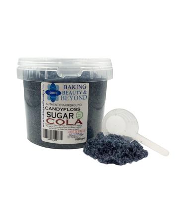 Baking Beauty and Beyond Premium Floss Sugar for Cotton Candy - Cotton Candy Flossing Sugar with Natural Ingredients Perfect for Every Occasion Bulk Floss Sugar 800g - Cola Flavour