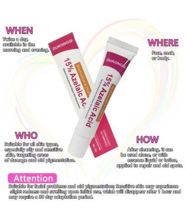 Azelaic Acid for Face Balance Skin Tone & Cleanse Pores Azelaic Acid Serum Acido Azelaico-Relieve Acne Blackhead & Redness Premium Skin Care 2pcs - Buy Online on GoSupps.com