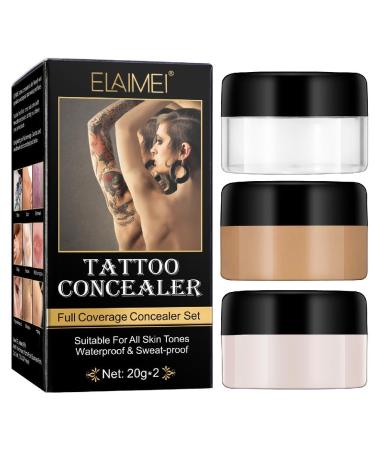 TattooConcealer Professional Waterproof Invisible Skin Camouflage Cream Scars Covering Birthmarks Spots Makeup Imprints Waterproof Hide Blemish Concealer Skin Imperfections Skin Imperfections