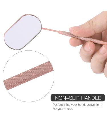 Pretty Memory Lash Mirror - Stainless Steel Makeup Mirror for Eyelash Extensions - Rose Gold 2.2 Inch - Buy Online on GoSupps.com