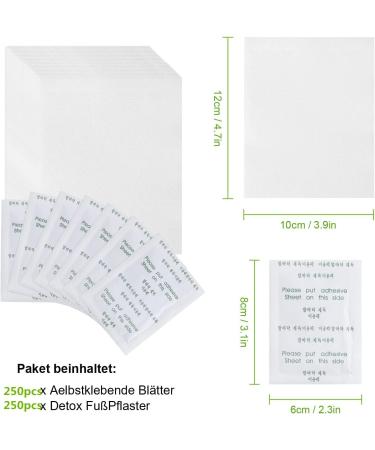 250 Pieces Detox Foot Pads for Stress Relief & Deep Sleep - Deep Cleaning Detoxification Patches for Toxin Removal - International Shipping Available - Buy Online on GoSupps.com