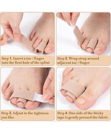 Jikoiuty 30-Piece Bandage Set for Broken Toes - Padded Hammer Toe Separators & Smoothing Rails | International Shipping Available - Buy Online on GoSupps.com