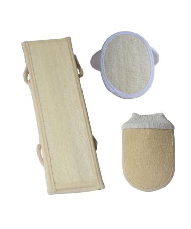 Housoutil Bath Sponge Sponges Loofah Bath Scrubber Exfoliating Sponge Loofah Bath Glove Natural Loofah Sponge Gloves Thicken