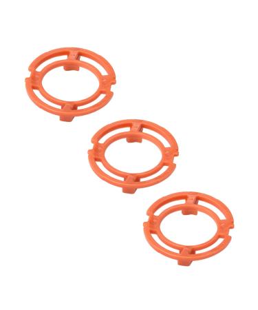 3 pieces of orange-colored blade safety rings compatible with models of the 7000 9000 RQ12 series simple installation ABS material razor-head safety rings