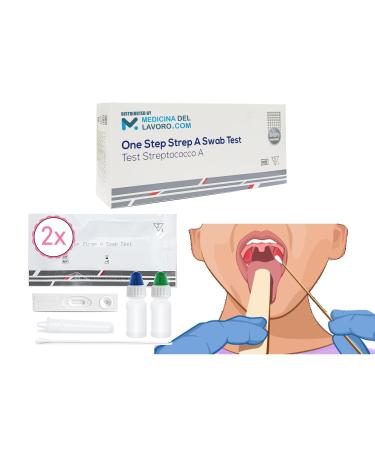 MedicinadellAvoro.com-Streptococcal fast test children and adults throat streptococcal test Evidence of streptococci group A useful for fever sore throat result 10 min 2 tests