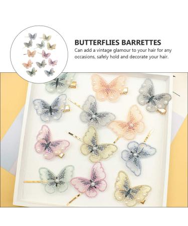 Frcolor Vintage Butterfly Hair Clips 12 Pieces Cute Embroidered Animal Hair Jewelry for Women | Perfect Party Favors for Birthdays & New Year - Buy Online on GoSupps.com