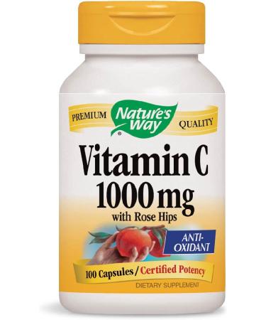 Nature's Way Vitamin C 1000mg with Rose Hips - 100 Capsules (Pack of 2) - Buy Online on GoSupps.com