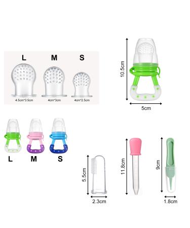 3-Pack Kauschnuller for Babies | Thumb Brushes Dropper & Cleaning Tweezers | Perfect Baby Food Accessories & Newborn Gift - Buy Online on GoSupps.com