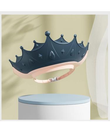 Baby Shower Cap Shield for Kids | Visor Hat for Eye and Ear Protection | Adjustable Bath Visor for Children 0-9 Years | Cute Crown Shape - Blue - Buy Online on GoSupps.com