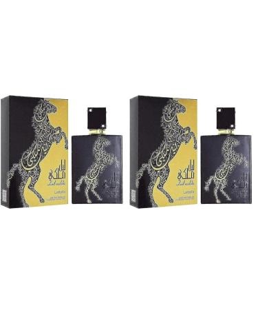 Lattafa Perfumes Lail Maleki for Unisex Eau de Parfum Spray 3.4 Ounce (Pack of 2) Amber Wood 3.40 Fl Oz (Pack of 2)