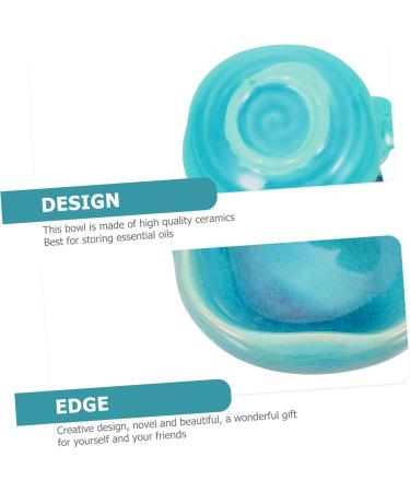Solustre 3PK Aromatherapy Bowl Tealight Diffuser - Japanese Ceramic Essential Oil Shells | Blue 8.5x8cm - Perfect for Home & Spa - Buy Online on GoSupps.com