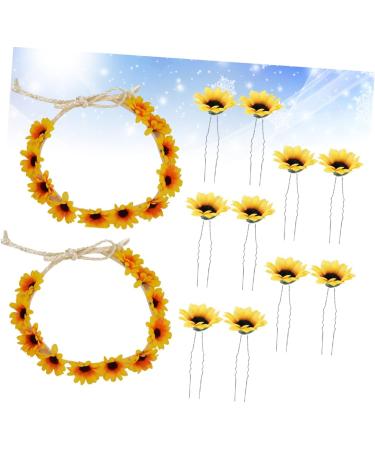 6 Sets of Headpiece Wedding Headpiece for the Bride Bridal Tiara Hair Accessories for Flower Wreath Hair Accessories Hair Clip Hair Scrunchie Sunflower Headpiece Pen - Buy Online on GoSupps.com