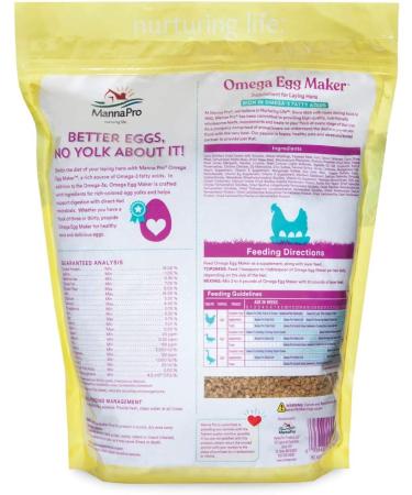 Manna Pro Omega Egg Maker Chicken Feed Supplement - 5 Pounds - Buy Online on GoSupps.com