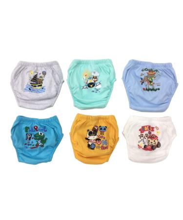 Ozyol trainer pants for droplet training 6 -pack - reusable learning diapers baby underwear to get clean toilet training 80 fun boys