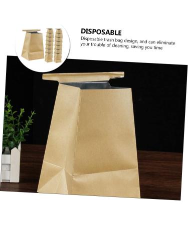 Healeved 30 pcs Kraft Paper Car Trash Bags Disposable - Light Brown Vomit Bags for Travel - Buy Online on GoSupps.com