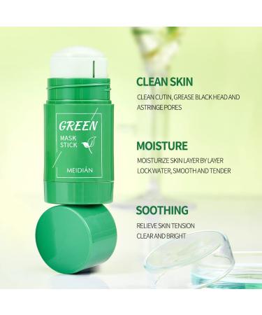 Green Tea Clay Mask Stick for Deep Cleanse and Blackhead Removal - Oil-Control Skincare for Women and Men - Buy Online on GoSupps.com