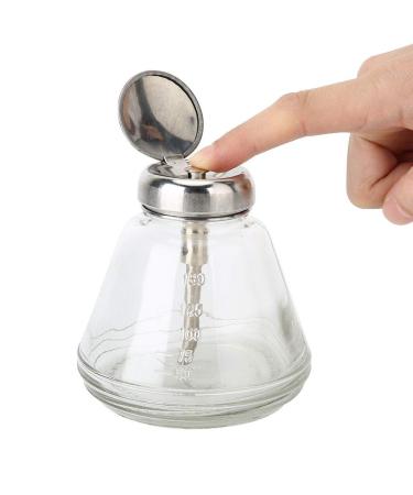 150ml Push Down Empty Pump Dispenser Bottle Nail Art Pump Dispenser Transparent Liquid Container Press Bottle Accessories(01)