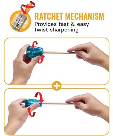 Bostitch Office Twist-N-Sharp Manual Pencil Sharpener Easy Open Tray Perfect for Kids Works with Colored Pencils & Makeup Pencils 3-Pack 3 Pack - Buy Online on GoSupps.com