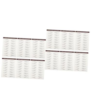 Beavorty 12 pcs eyebrow stickers makeup stickers 3D Hair-Like Eyebrows Stickers Miss