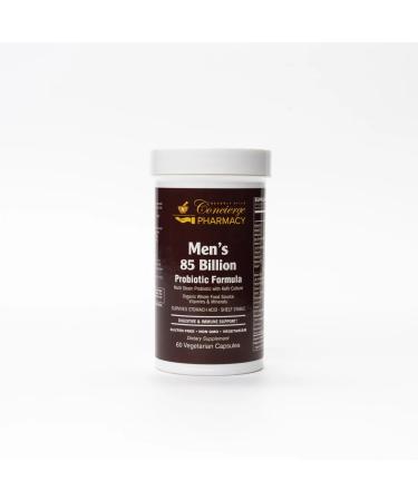 Beverly Hills Concierge Pharmacy Men s 85 Billion Probiotic Formula | Multi-Strain Probiotics with Kefir Culture | Daily Digestive & Gut Balance Support | 60 Capsules
