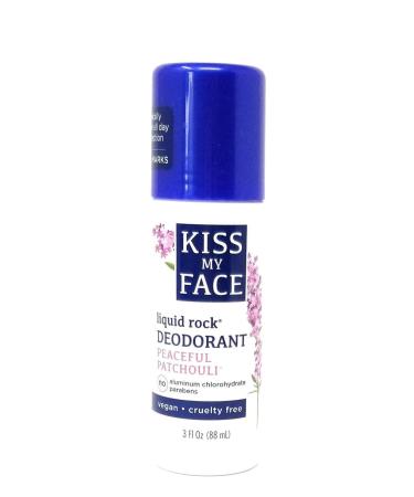 Kiss My Face Paraben Free Liquid Rock Roll-On Deodorant, Patchouli - 3 oz - 2 pk