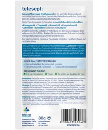 Teteseept Meeressalz Cold Time 80g - Premium Sea Salt for Relaxation & Wellness | International Shipping Available - Buy Online on GoSupps.com