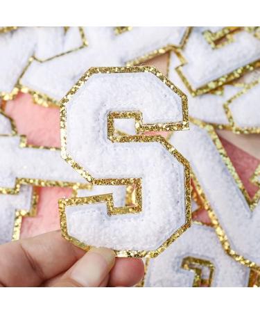 4Pcs White Chenille 2.2 Iron on Letter Patches for Clothing - A White - Buy Online on GoSupps.com