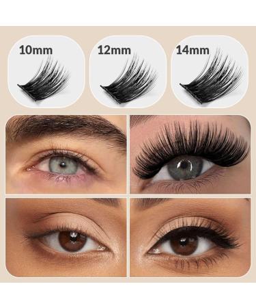 Fluffy Natural Thick False Eyelashes Set Wispy Faux Mink Lashes Strip Pack Reusable Waterproof Fake Eye Lash Lashes Kit for Beginners Daily Makeup - Buy Online on GoSupps.com