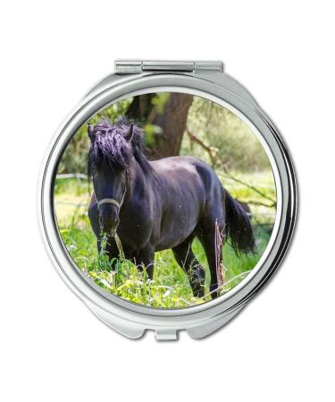 YENDOSTEEN Mirror Travel Mirror animal equine farm pocket mirror portable mirror