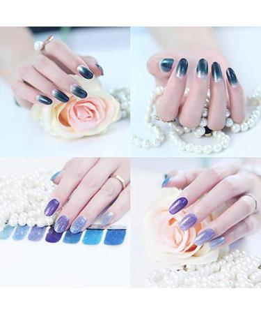 BeautyChen Glitter Gradient Nail Stickers - 14 Sheets, Full Wraps, Adhesive Decals for Women & Girls - Buy Online on GoSupps.com