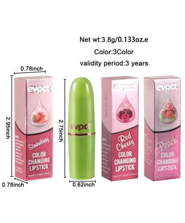 EVPCT 3Pcs Fruit Tinted Lip Balm Set - Long Lasting Color Changing Lipstick Stain for Women & Girls - Korean Mood Queen Lip Tint Gloss - 3 Count Pack - Buy Online on GoSupps.com