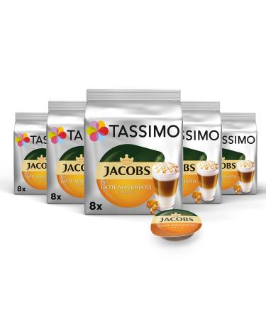 Tassimo capsules Jacobs type Latte Macchiato Caramel 40 coffee capsules pack of 5 5 x 8 drinks Latte Macchiato Caramel Single - Buy Online on GoSupps.com