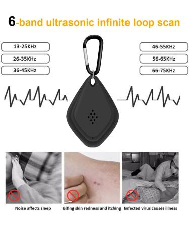 Beenle-Icey UK Ultra-Sonic Mosquito Repellent Portable Electronic Ultra-Sonic Pest Repellent with Hook Rechargeable Outdoor Mosquito Repellent for the Prevention of Fleas and lice of Dogs Cats Pets 777 (black) - Buy Online on GoSupps.com