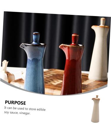 Zerodeko 2pcs Condiment Bottles Syrup Dispenser Bottle Oil Bottles for Essential Oils Olive Oil Cruet Kitchen Stuff Sauce Shakers Soy Sauce Can Vinegar Pot Porcelain Jar Ceramics Liquid 5X15CMx2pcs Beigex2pcs - Buy Online on GoSupps.com