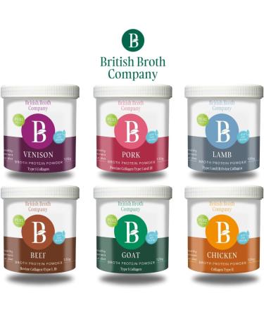 British Broth Co. Chicken Bone Broth Powder 120g - Free Range Collagen Protein for Gut & Joint Health - 30 Servings - Buy Online on GoSupps.com