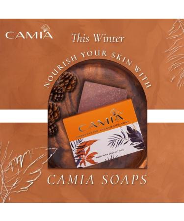 CA.MIA 100% Organic Handmade Cedarwood Soap | Natural Vegan Luxury Bath Soap | Cruelty-Free Chemical & Preservative-Free - Buy Online on GoSupps.com