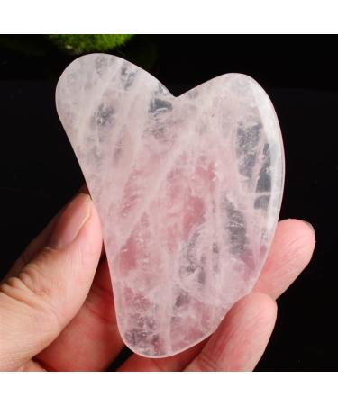Face Massager Gua Sha Rose Quartz Jade Guasha Stone for Chin Neck Face Lifting Wrinkle Remover Skin Detox Beauty Care 1Pcs (Color : Heart)