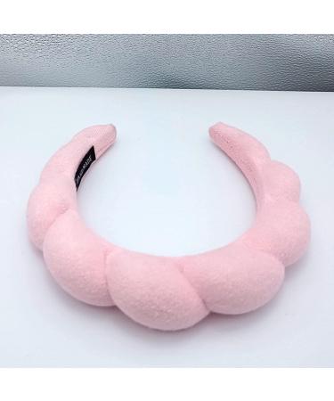 Spa Headband for Women Sponge Terry Towel Cloth Fabric Head Band Puffy Makeup Headband for Skincare Face Washing Makeup Removal Shower Facial Mask (Pink) - Buy Online on GoSupps.com