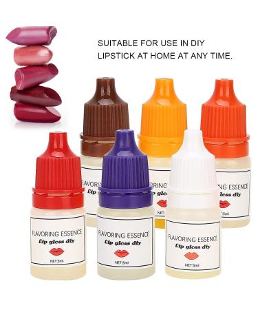 Buy Edible Lipstick Liquid Pigment Set - DIY Fragrant Lip Gloss Makeup Tool | 5ml x 6PCS - Perfect for Lip Balm & Gloss - Buy Online on GoSupps.com